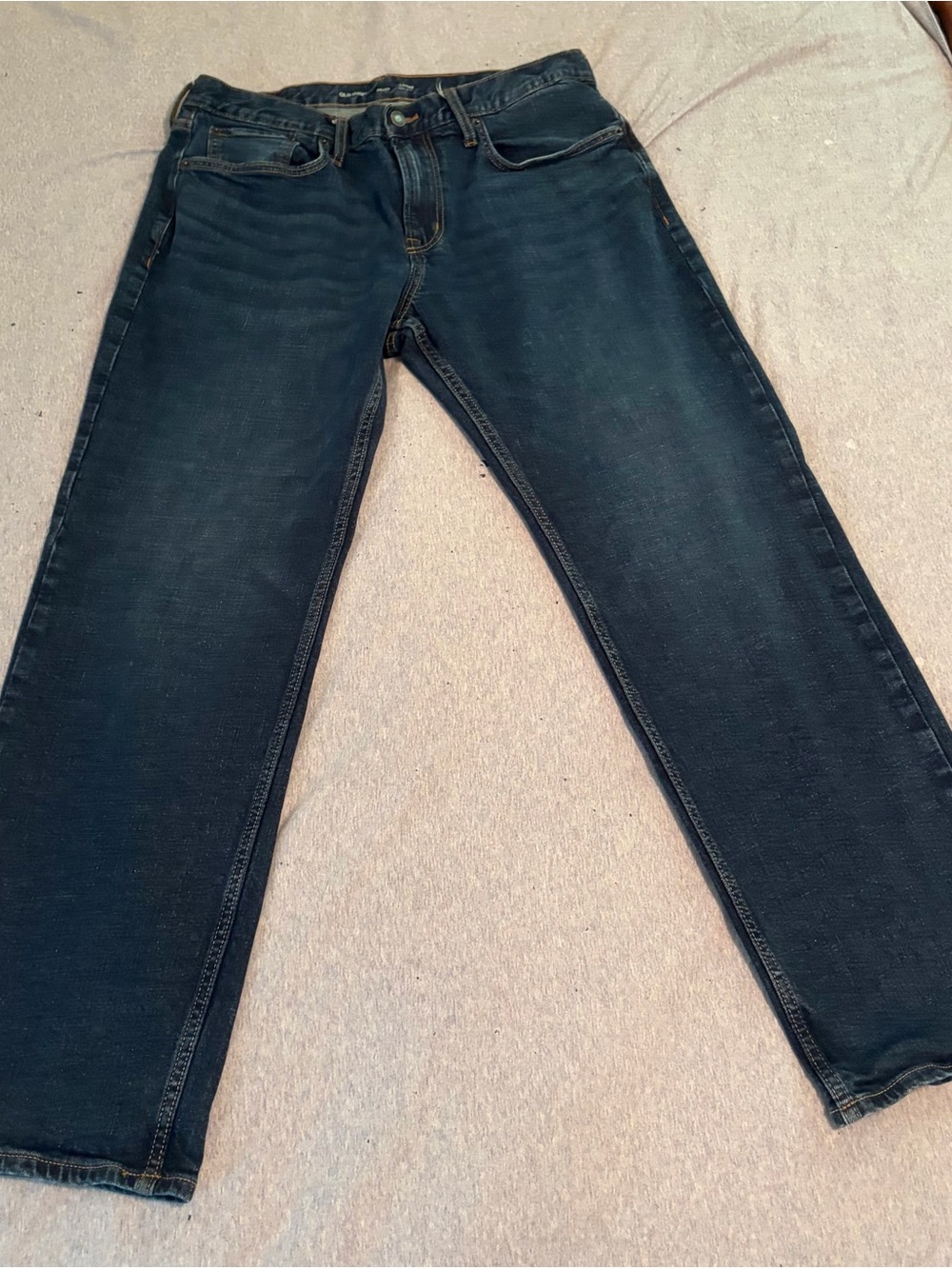 Old Navy Men's Straight Jeans in Dark Blue Wash
